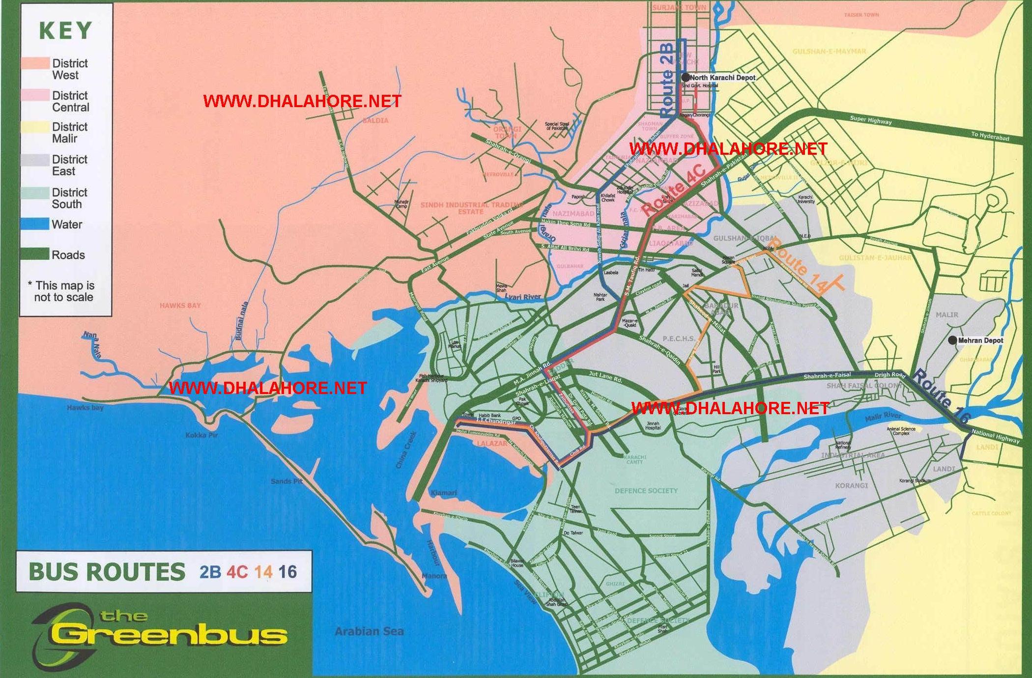 downtown map of karachi